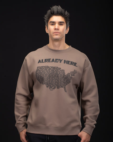 Already Here Brown Heavy Sweatshirt
