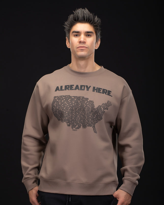 Already Here Brown Heavy Sweatshirt