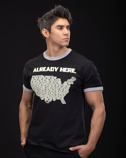 Already Here Black Ringer T-Shirt