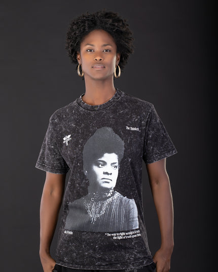 Ida B. Wells Mineral Wash Black Short Sleeve Tee