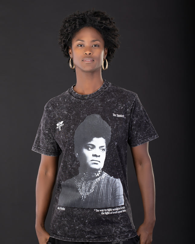 Ida B. Wells Mineral Wash Black Short Sleeve Tee