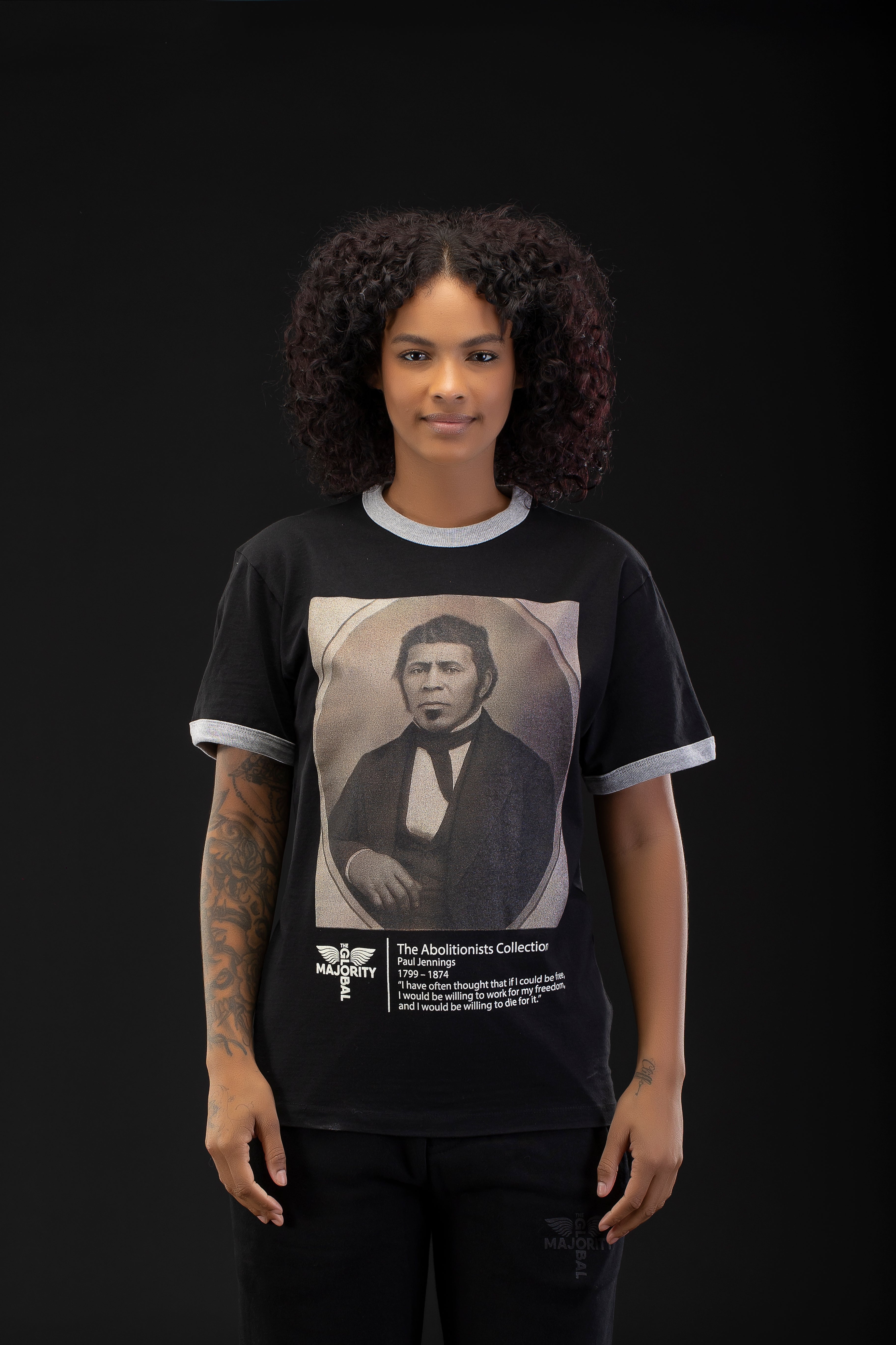 Premium Paul Jennings Black Ringer T-Shirt – The Global Majority