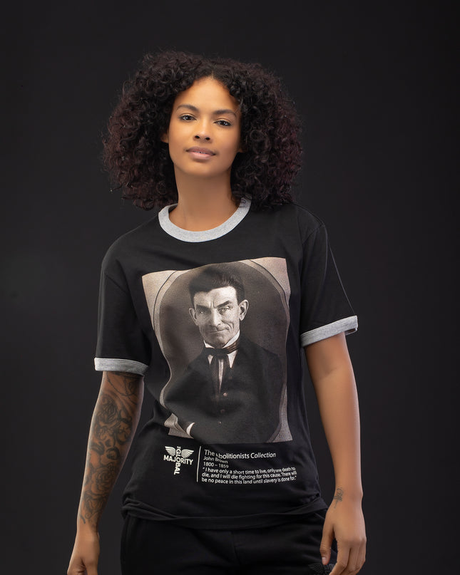 Premium John Brown Black Ringer T-Shirt