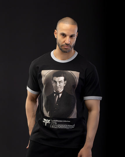 Premium John Brown Black Ringer T-Shirt