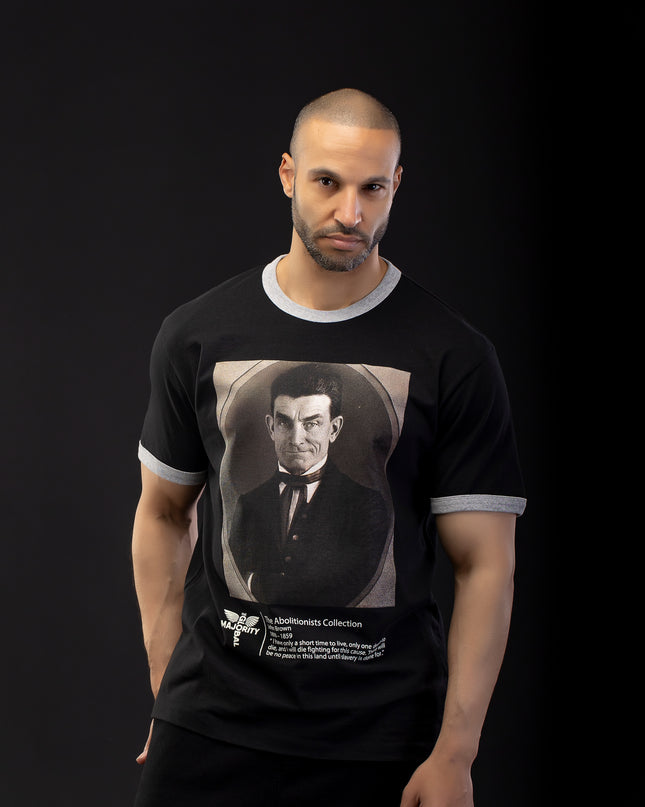 Premium John Brown Black Ringer T-Shirt