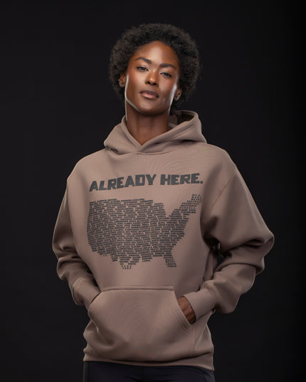 Already Here Brown Heavy Hoodie