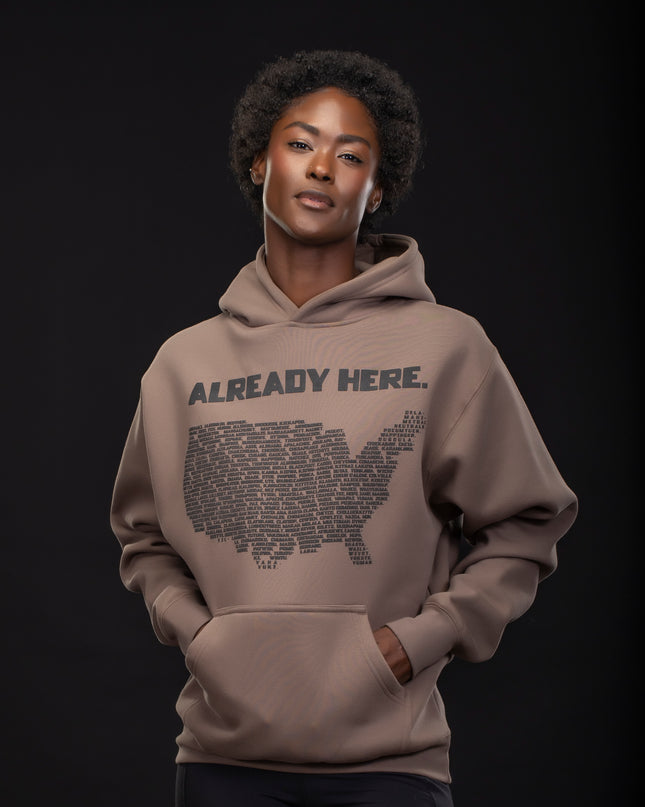Already Here Brown Heavy Hoodie
