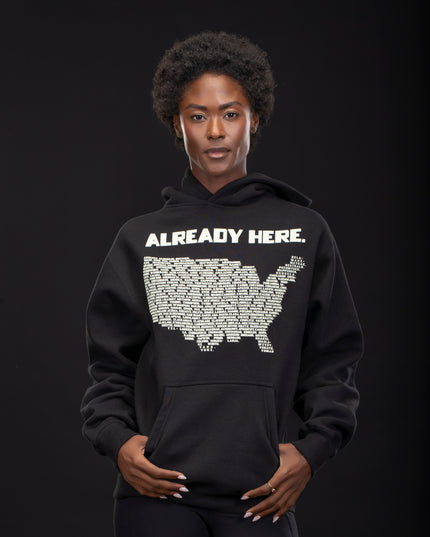 Already Here Black Heavy Hoodie
