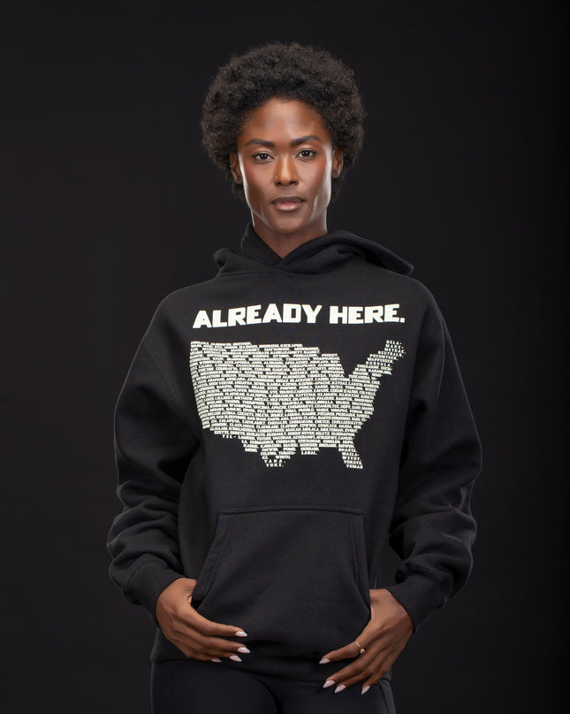 Already Here Black Heavy Hoodie