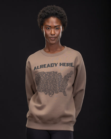 Already Here Brown Heavy Sweatshirt