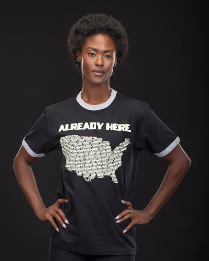Already Here Black Ringer T-Shirt