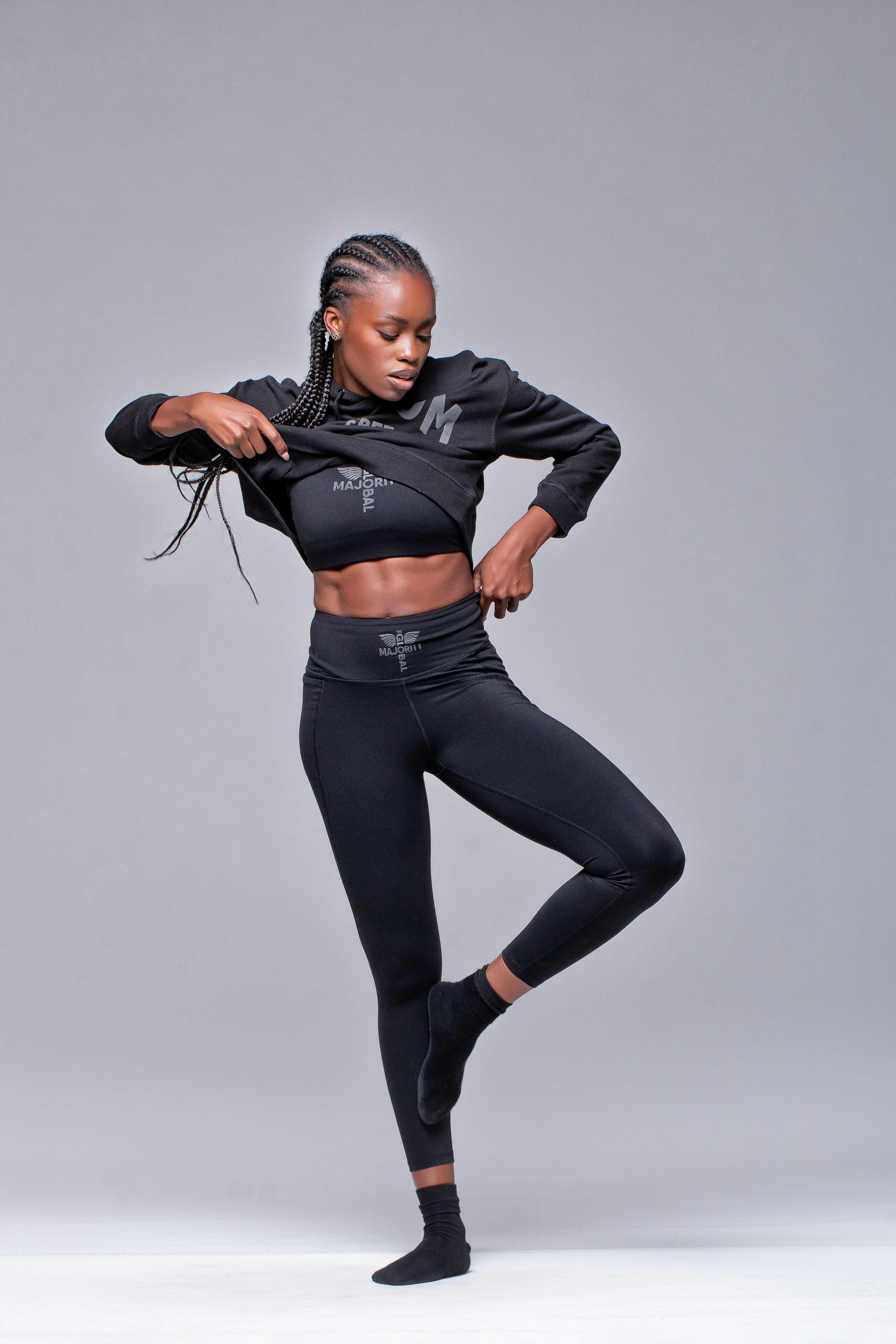 Black clearance workout outfit