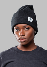 Black on Black Beanie
