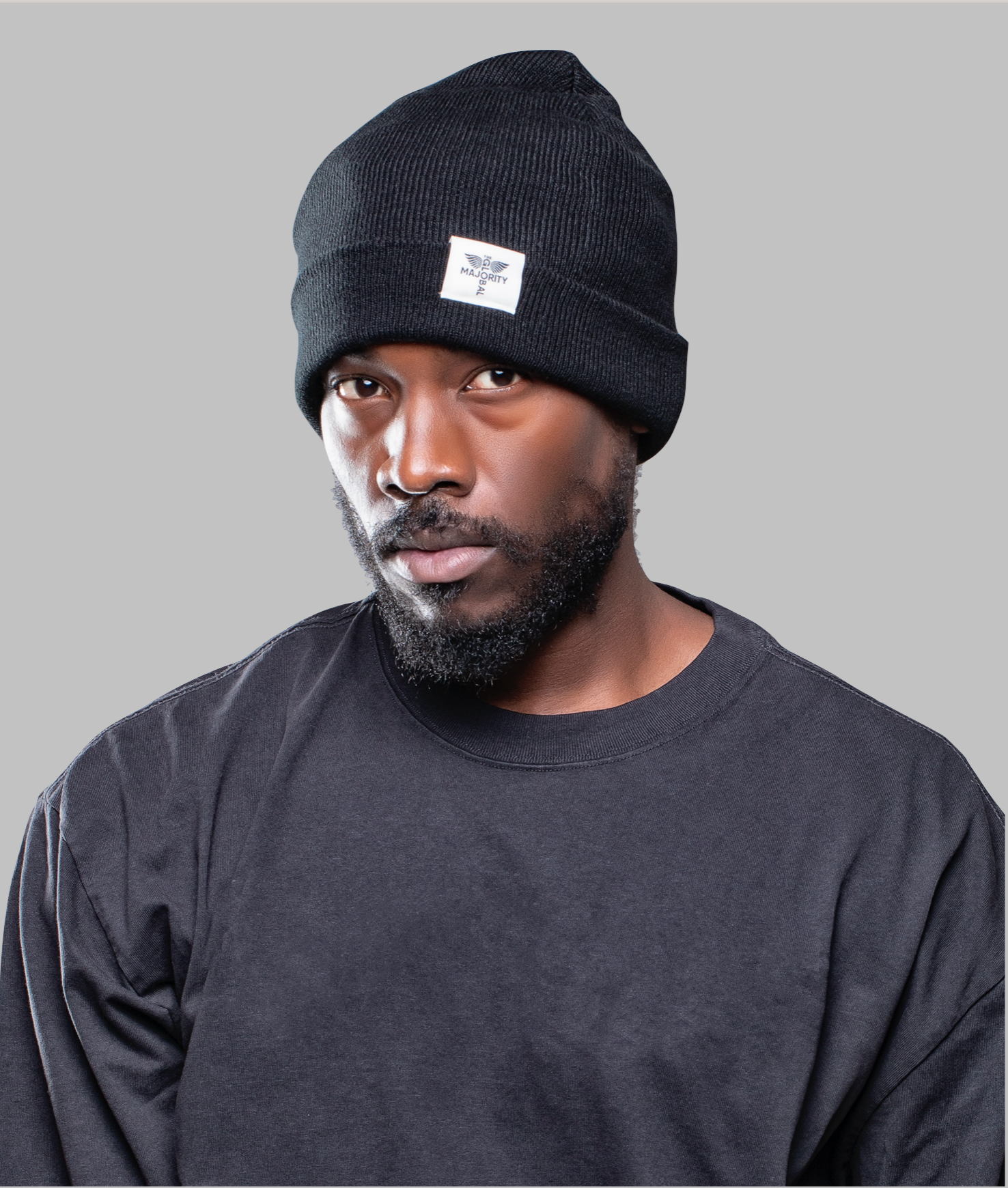 Black on Black Beanie