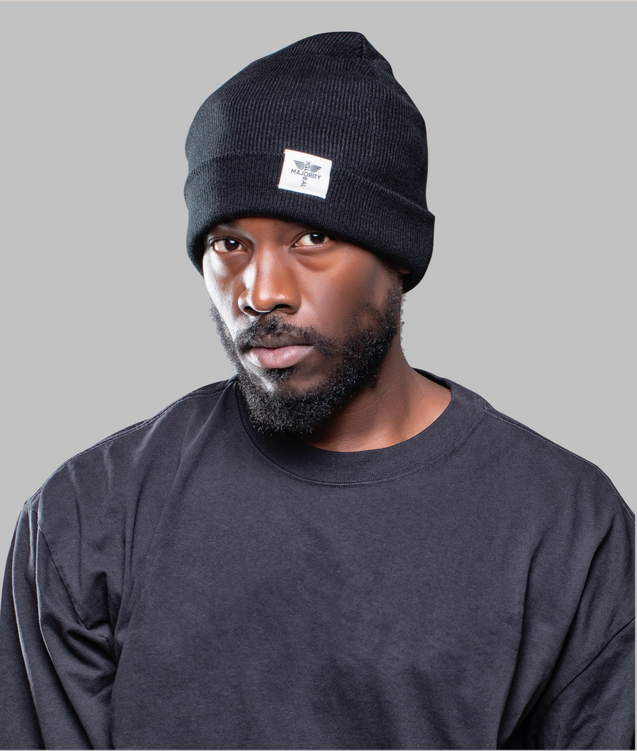 Black on Black Beanie