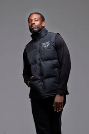Black on Black Puffer Vest
