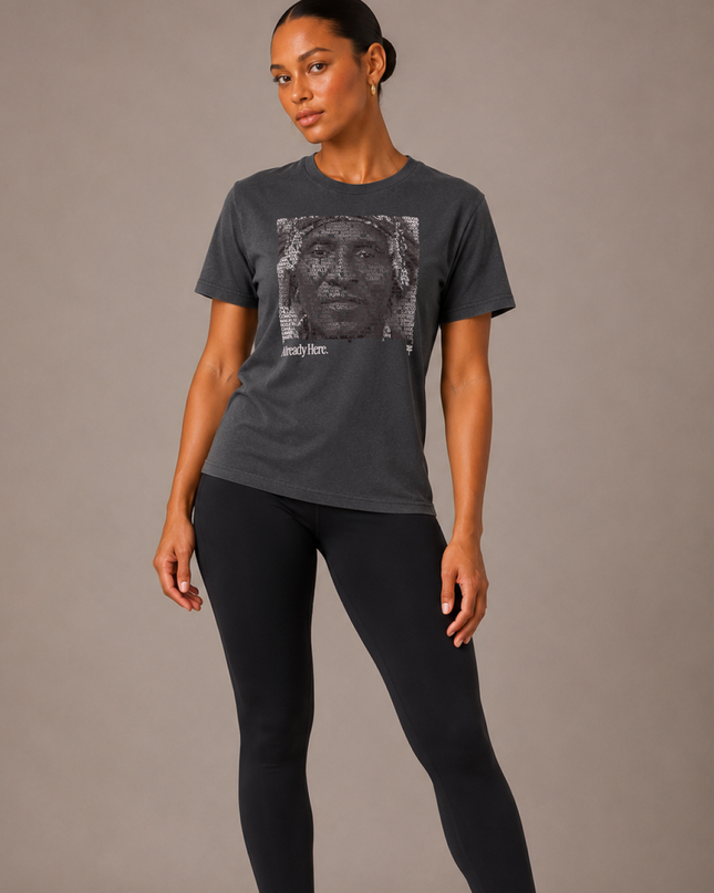 Already Here 2026 Charcoal Premium Tee