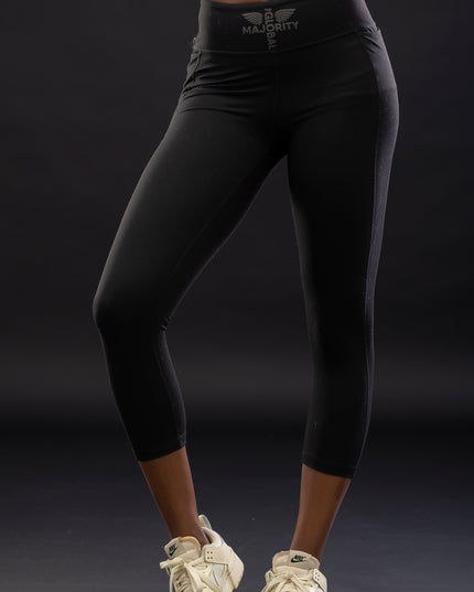 Women's Active Capri Black Leggings
