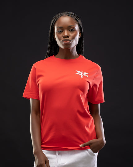 Combed Recycled Cotton Performance Red Tee