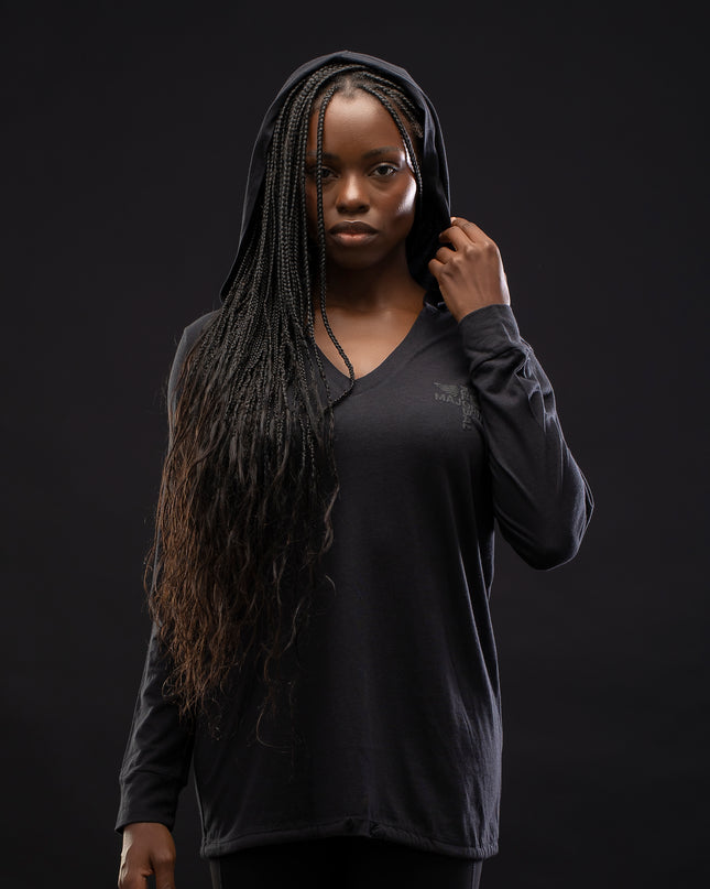 Women's Active V-Neck Hoodie Shirt