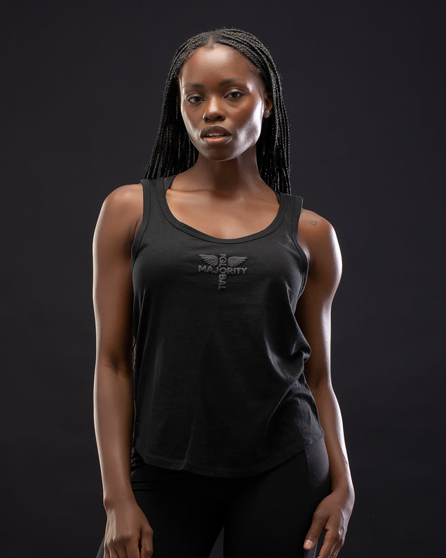 Women's Racerback Black Tank