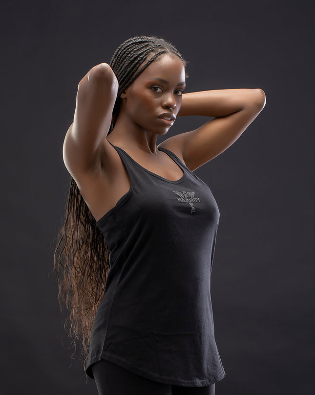 Women's Active Black Racerback Tank