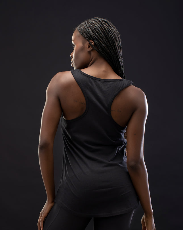 Women's Active Black Racerback Tank