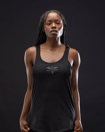 Women's Active Black Racerback Tank