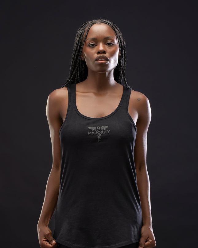 Women's Active Black Racerback Tank