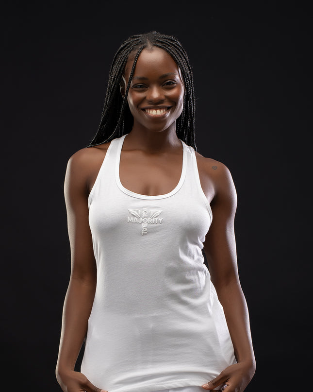 Women's Racerback White Tank