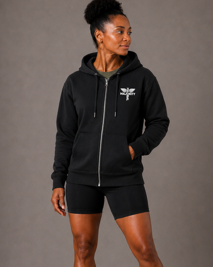 TGM Fall Essential Zip Hoodie - Black