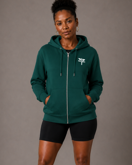 TGM Fall Essential Zip Hoodie - Green