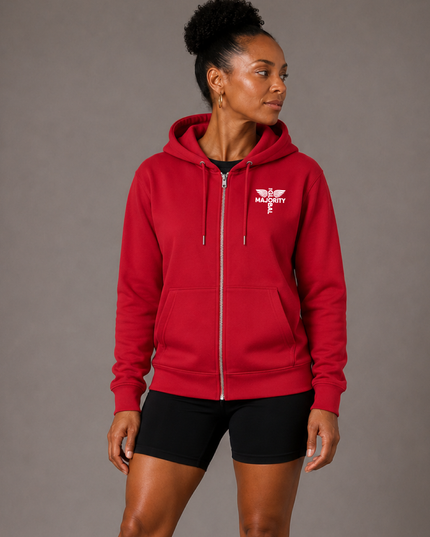 TGM Fall Essential Zip Hoodie - Red
