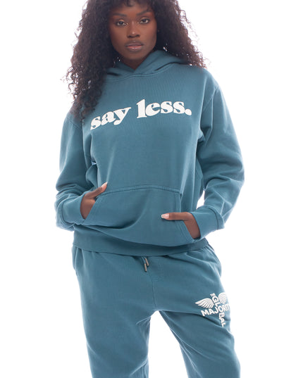 Say Less Summer Blue Heavyweight Hoodie