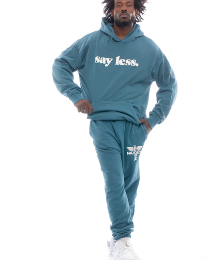 Say Less Summer Blue Heavyweight Hoodie