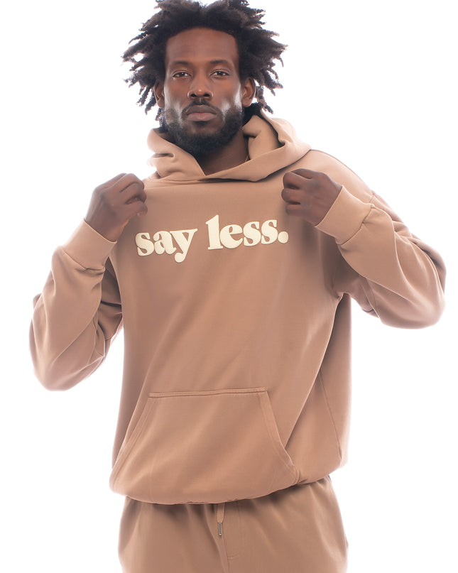 Say Less Mocha Brown Heavyweight Hoodie