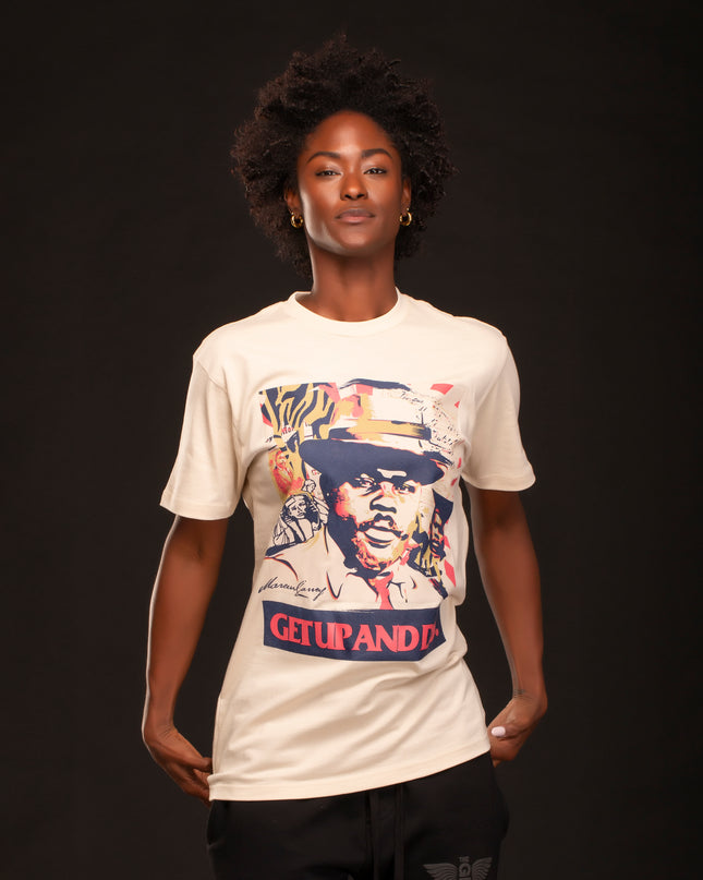 PREMIUM MARCUS GARVEY SS T-SHIRT BONE