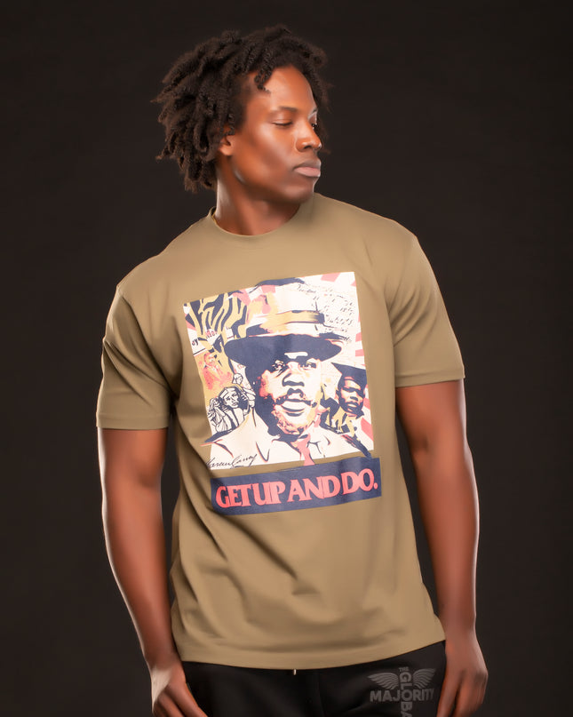 PREMIUM MARCUS GARVEY SS T-SHIRT ARMY GREEN