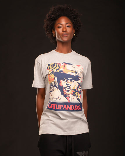 PREMIUM MARCUS GARVEY SS T-SHIRT GREY