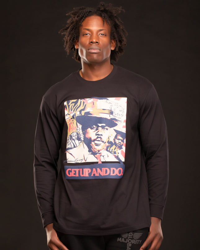 PREMIUM MARCUS GARVEY LS T-SHIRT BLACK