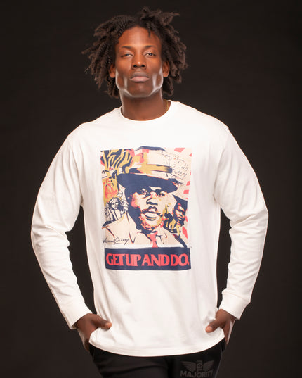 PREMIUM MARCUS GARVEY LS T-SHIRT OFF-WHITE