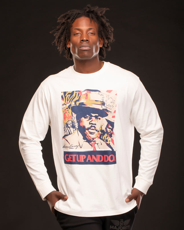 PREMIUM MARCUS GARVEY LS T-SHIRT OFF-WHITE