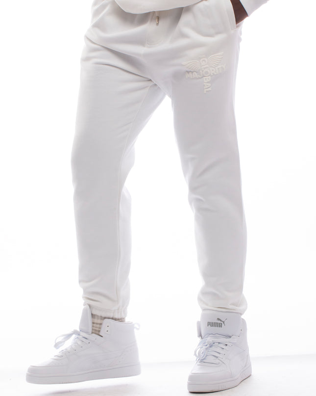 Logo White Heavyweight Joggers