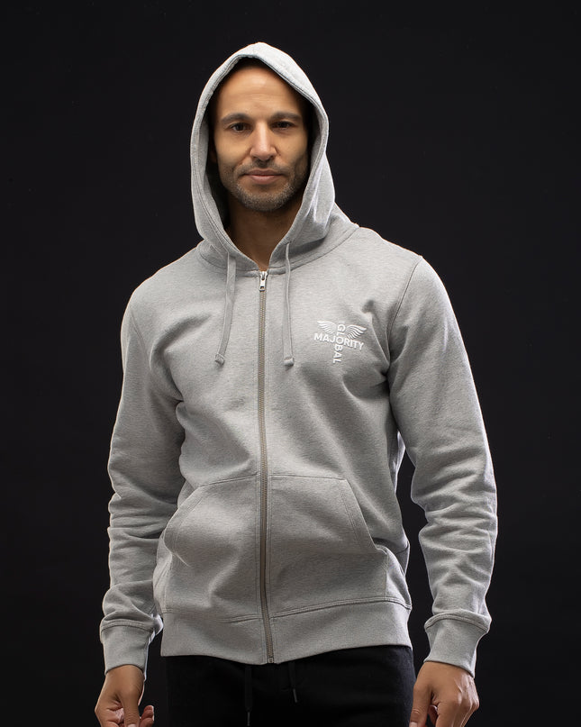 Heavyweight Relaxed Zip Athletic Heather Hoodie