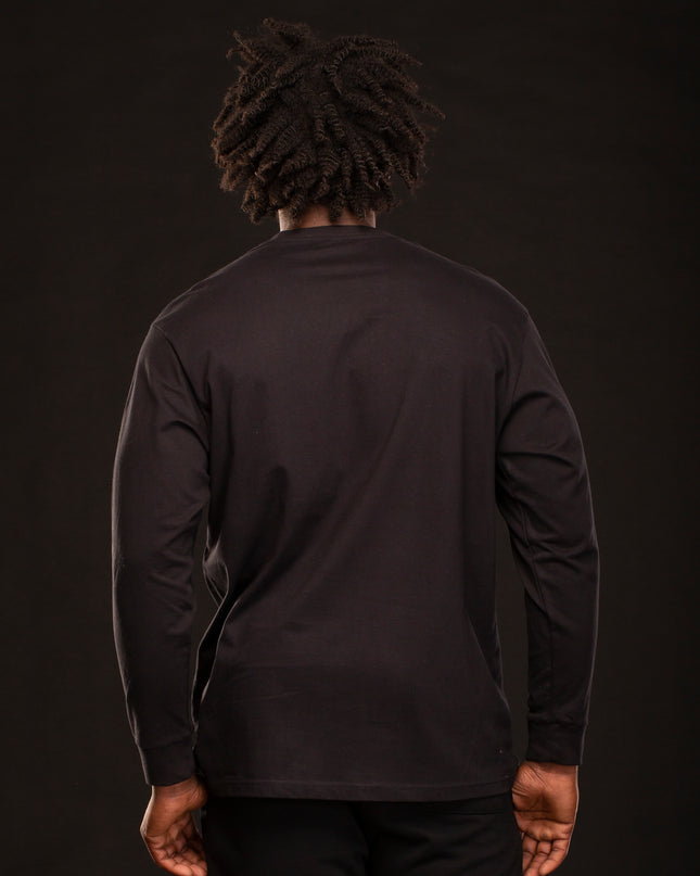 PREMIUM MARCUS GARVEY LS T-SHIRT BLACK