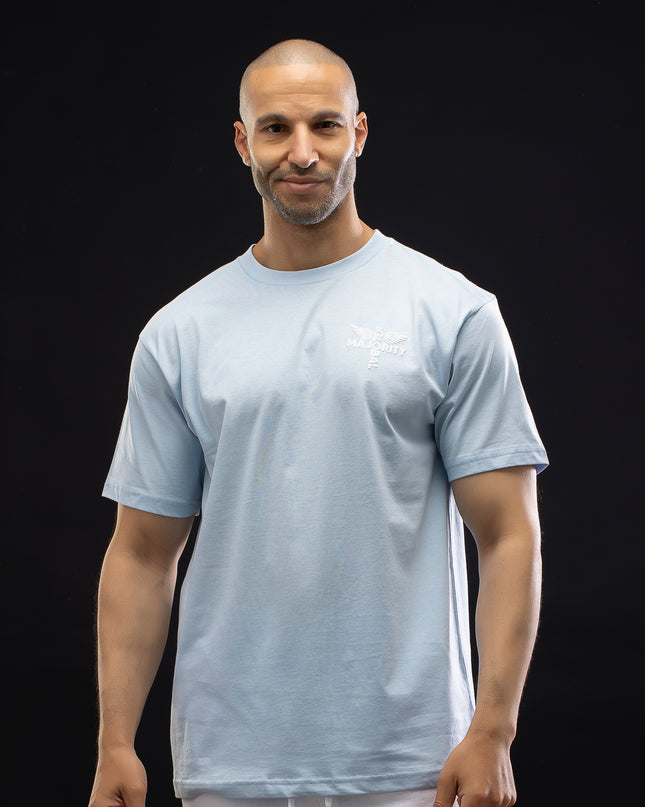 Combed Recycled Cotton Performance Sky Blue Tee