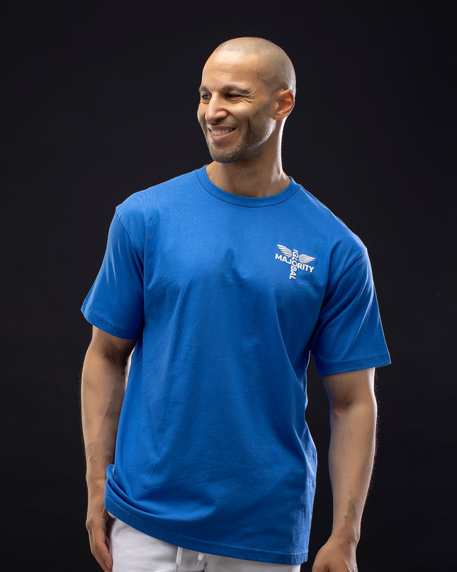 Combed Recycled Cotton Performance Royal Blue Tee