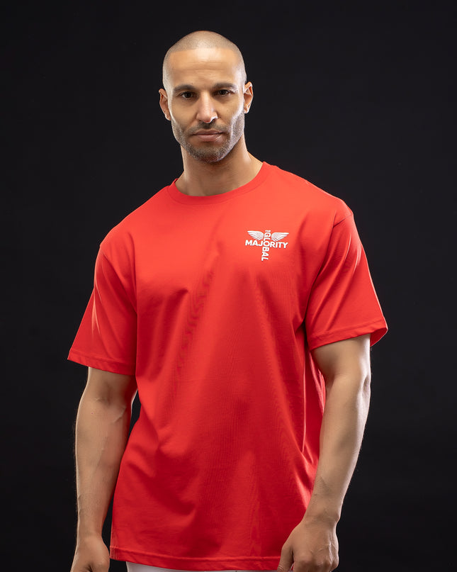 Combed Recycled Cotton Performance Red Tee