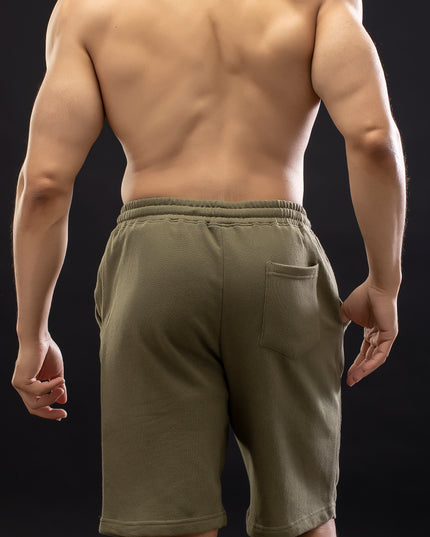 Athletic Logo Army Green Shorts
