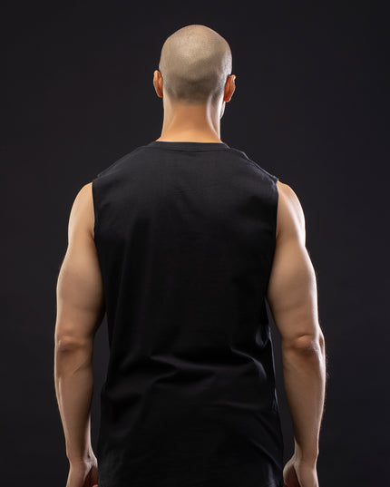 Men's Muscle Black Tank